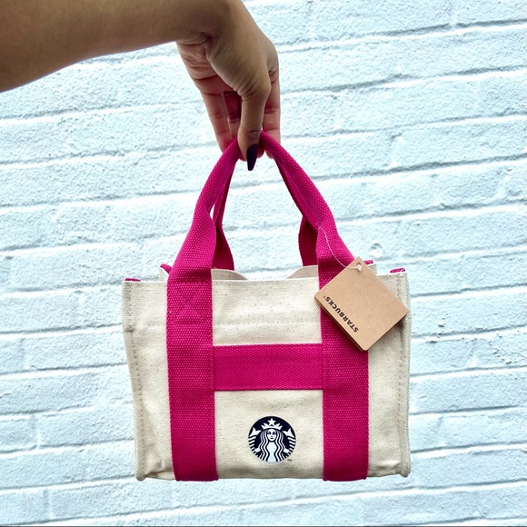🧡NEW💚Starbucks Taiwan Ruby Pink Studded and tote - Picture 6 of 11
